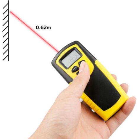 Telemetro laser digitale a ultrasuoni da 0,5 a 18 m con rilevatore, misurazione precisa di distanza, area e volume per lavoro e fai da te (1/3)