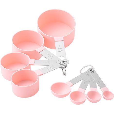 1 Ensemble cuillères et tasses à mesurer, empilable, acier inoxydable, cuisine, pâtisserie (1/5)