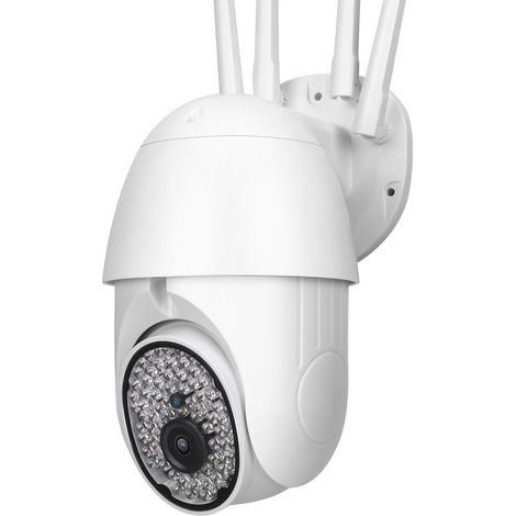 Caméra PTZ 1080p WiFi avec vision nocturne infrarouge, suivi couleur, sécurité CCTV, prise 100-240 V. (1/5)