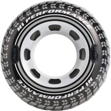 Zwemband opblaasbaar truckband 114 cm, Bouée de pneu avec poignée Anneau de natation de pneu créatif gonflable en PVC (1/5)