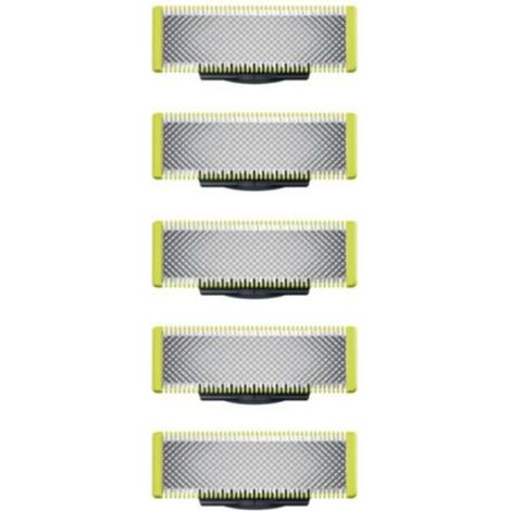 Lames de rechange pour tondeuse OneBlade – Compatible avec modèles QP2523, QP2530, QP6523, QP220 – Lot de 5 lames précises pour le visage et le corps – Pour utilisation en salle de bain (1/5)