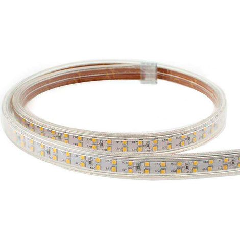 Tira LED 220V SMD2835 doble, 180Led/m, carrete 1 metro, Blanco frío