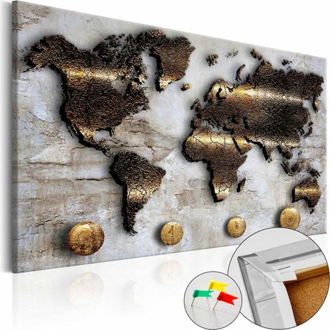 Tableau en liège voyage d'or - 90 x 60 cm (1/5)