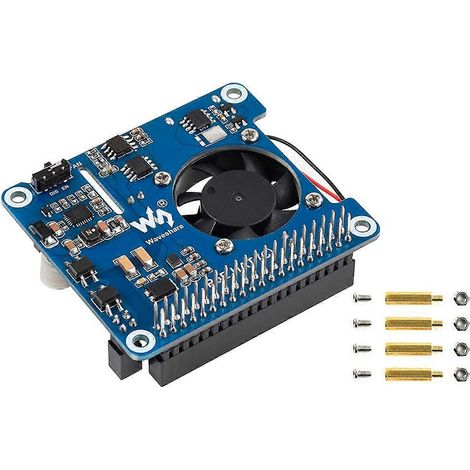 PoE HAT (C) compatible avec 4B/3B+, Power over Ethernet HAT, prend en charge les réseaux conformes aux normes IEEE 802.3Af/At. (1/5)