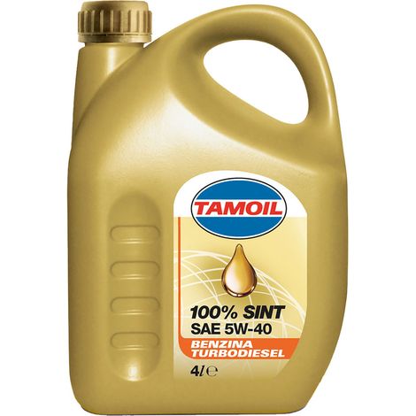 OLIO MOTORE PER AUTOVETTURE 'TAMOIL 100% SINT' 5W40 - lt. 4- 3 pezzi - TAMOIL
