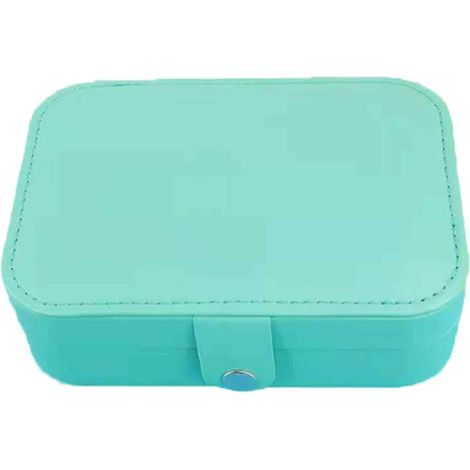 1 boîte à bijoux, en cuir PU, portable, grande capacité, avec boucle, pour voyage (1/5)