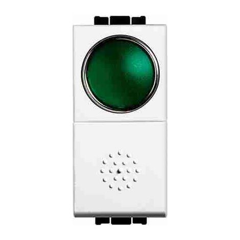BTIN4038V Pulsador monopolar - NA + Portalámparas verde de 10 A