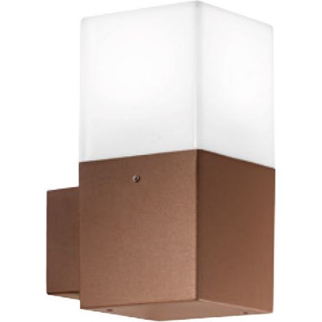 Applique alluminio gea led aditi ges420 led lampada parete classica ruggine esterni e27 ip44