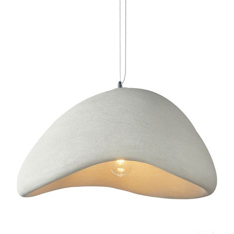 Lámpara De Techo De Interior Personalizada Y Creativa 40CM Lámpara Colgante Retro E27, Lampara Techo Moderna Blanco (1/5)