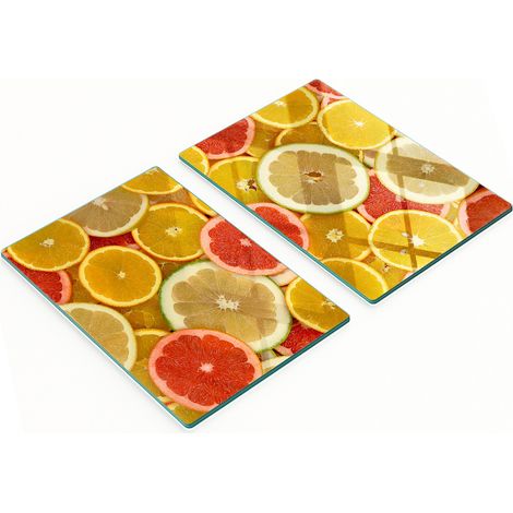 Eleganti e resistenti lavagne in vetro con stampa di agrumi, 2x40x52 cm (1/5)