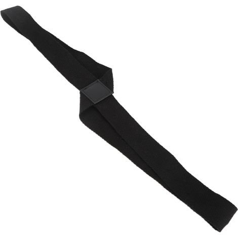 Sangle d'étirement de yoga portable pour exercices de fitness et d'étirement, bande de résistance noire (1/5)