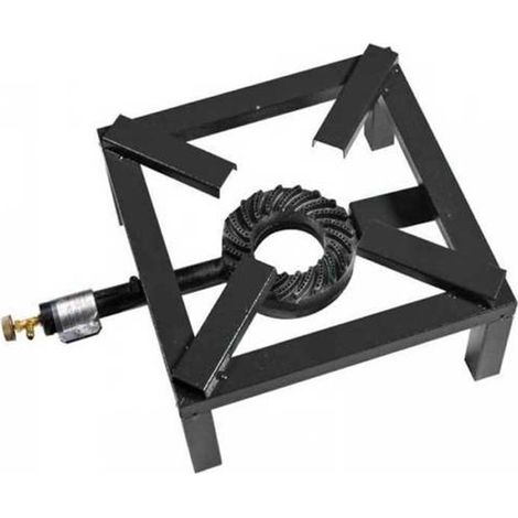 Multipack da 2 pz di fornellone da campeggio bruciapiu' in ghisa 40x40 cm 8,5 kw