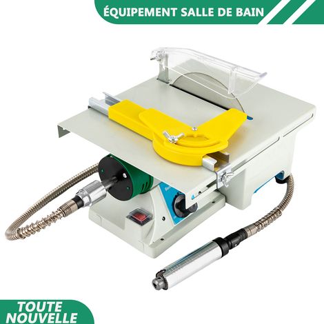 WAOBDLA 300W Mini Table Scie Bijoux Faire Polisseur Multifonctionnel Banc Grinder Ponceur Polissage Outil de Travail du Bois 800-10000rpm (1/5)