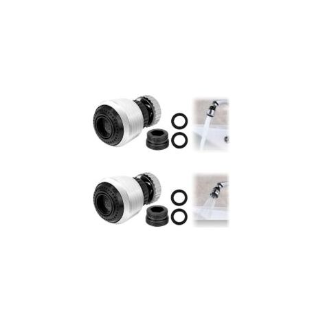 Aireador de grifo de 2 piezas, ahorrador de agua M22 M24 para grifo, aireador de grifo de cocina, boquilla de grifo de cocina, aireador de grifo ahorrador de agua, para rosca interna M24 y rosca exter