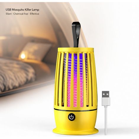 Lampe Anti-Moustiques USB Zappeur Insectes Lumière Nocturne Blanche Chaude Portable Non Toxique avec Brosse de Nettoyage 4000mAh (1/5)