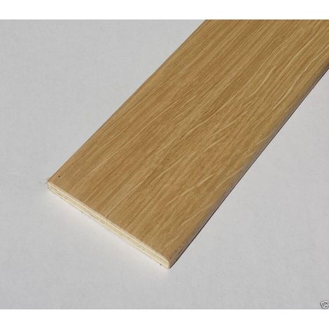 Coprifilo mostrina rovere piatta impiallacciata mm 70 x 10 x 2250 / 3000