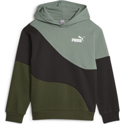 Puma POWER CAT FL Jungen-Hoodie, grün, 67423231, Größe 128