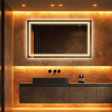 MAERTS-E 1200x700mm LED Bathroom Mirror with Demister Bluetooth IP44 (1/5)
