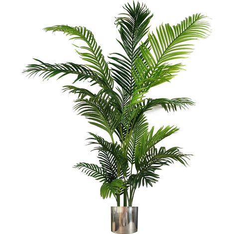 180cm Artificial Palm Tree Extra Large Silver Planter Premium (1/4)