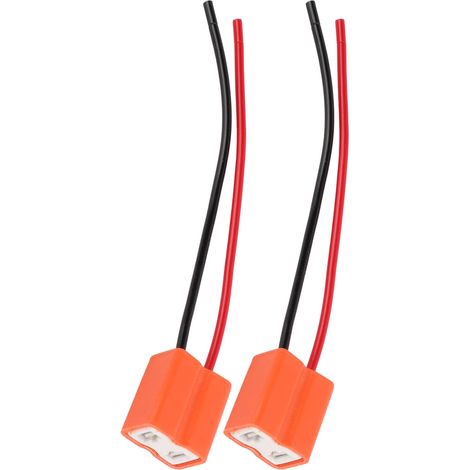Câble adaptateur H7-2 H7 Support de lampe en céramique Prise pour ampoule de voiture Câble adaptateur prise femelle (1/5)