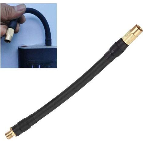 Tuyau en caoutchouc pour gonfler les pneus, tuyau d'extension de 6,3 pouces, tuyau de remplacement pour pompe à air électrique Xiaomi pour voiture, moto et vélo. (1/4)