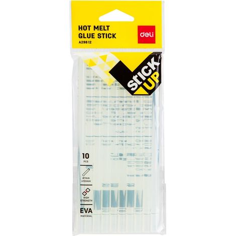 DELI Paq. Barras de silicona termofusible diam 7mm largo 150mm