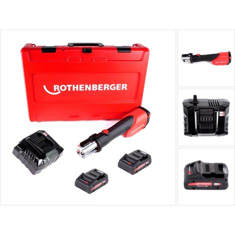 Rothenberger ROMAX 4000 crimpadora sin cable 18V + 2x batería 4.0Ah + cargador + maletín