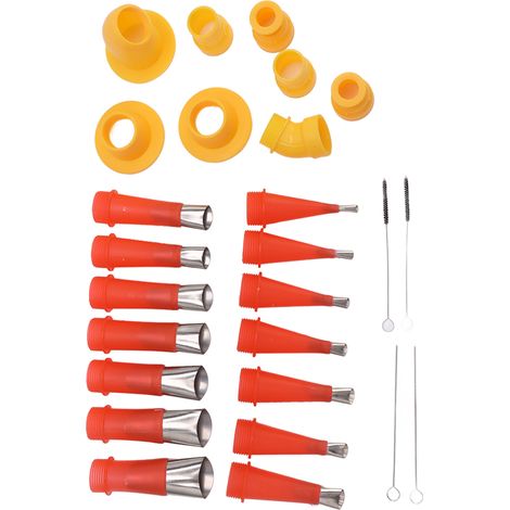 Kit d'outils universel avec buse intégrée, applicateur en acier inoxydable avec base pour carrelage, fenêtres, verre, murs extérieurs (1/5)