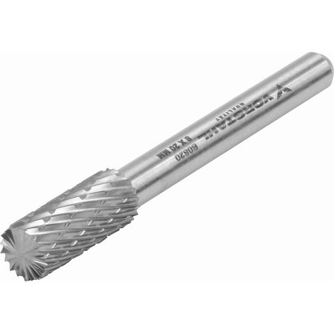 Fresa de carburo de alta velocidad YG7, cilíndrica, frontal, 8x20 mm, FI 6 mm, Vorstahl (1/5)