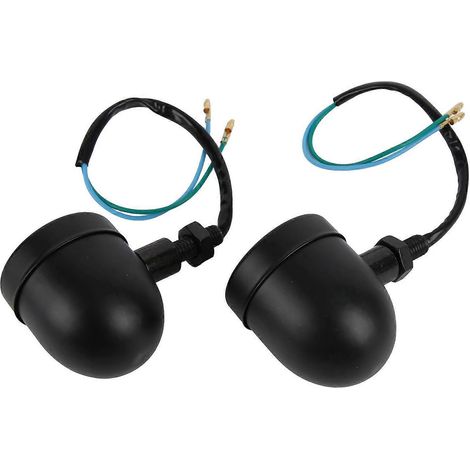 Stück Motorrad-LED-Blinker 12V Vintage Gelb Licht Schwarzes Gehäuse Modifikation Universal
