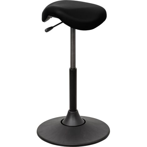 Tabouret multiposition STIER avec siège-selle noir, hauteur d'assise 510-700 mm (1/5)
