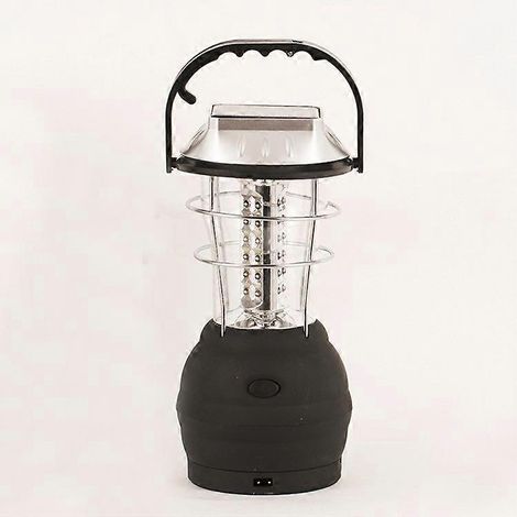 Lanterne solaire, lampe de camping LED ultra-lumineuse, 2 modes d'éclairage réglables, 5 méthodes de chargement, avec dynamo à manivelle, longue autonomie (1/5)