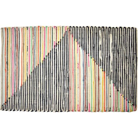 Tapis bohème en coton multicolore 80 x 50 cm (1/3)