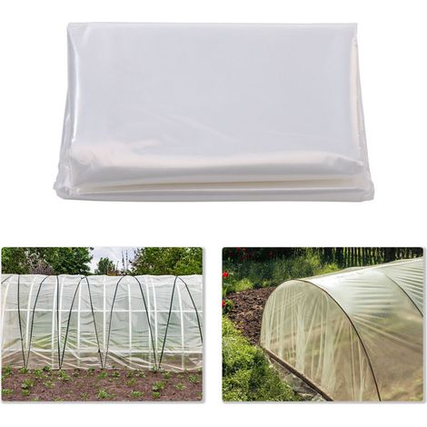 Film de Serre Transparent [Film] Protecteurs XL PE 2×6m, 2×10m, 3×6m, 3×10m Résistant Imperméable Anti-UV Anti-Gel Plantes Jardin (1/5)