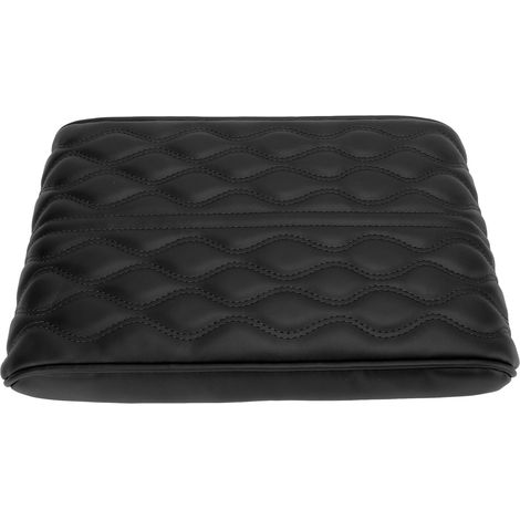 Protège-accoudoir Central Universel en Cuir PU Imperméable, Sangle Élastique pour SUV Pick-up Voiture, Noir, Coussin Confort (1/5)