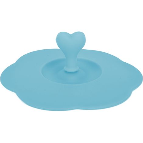 Couvercle en Silicone Anti-Poussière pour Tasse, Résistant à la Chaleur et au Froid, pour Cuisine et Maison - Bleu (1/5)
