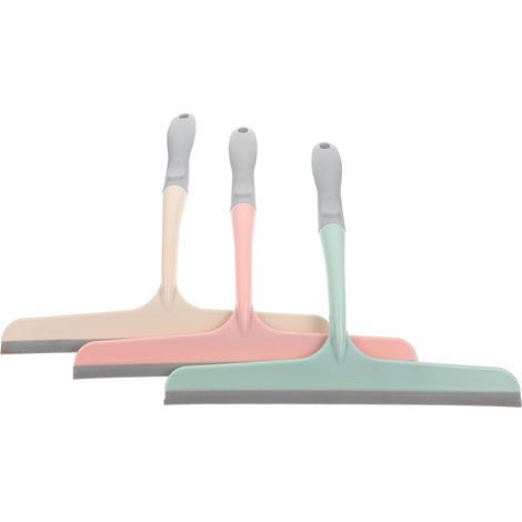 Raclette Vitre 3 Pièces Poignée Ergonomique en PP et TPR, Outil de Nettoyage de Vitres Pratique pour Balcon et Salle de Bains Couleur Aléatoire (1/5)
