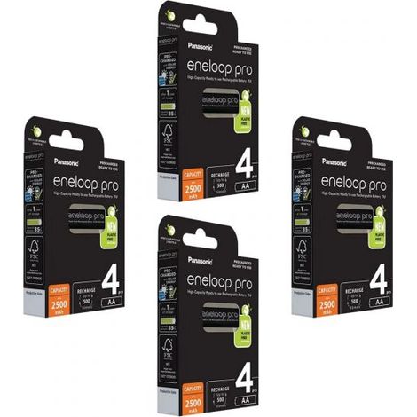 Panasonic batterie ricaricabili 16 stilo AA Eneloop pro 2500mAh BK-3hcde