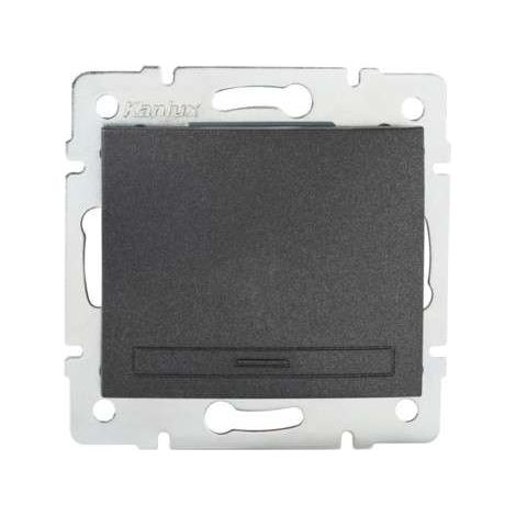 Bouton Poussoir Encastrable Simple DOMO Graphite (1/5)