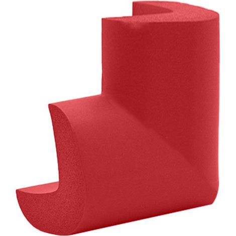 Lot de 10 protections d'angle, coussinets de sécurité pour enfants, coussinets de sécurité en mousse auto-adhésifs, adaptés aux coins de table, meubles, bureaux, étagères, etc., rouges. (1/2)