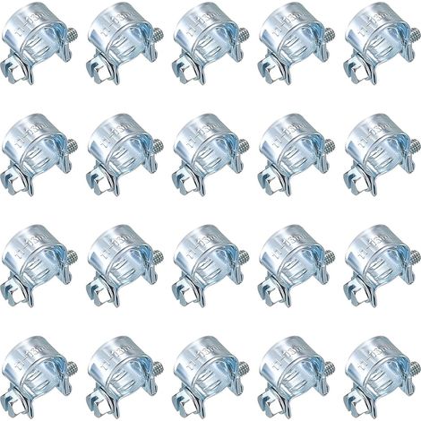 20 Pièces Colliers de Serrage Réglables 11-13 mm en Métal (1/5)