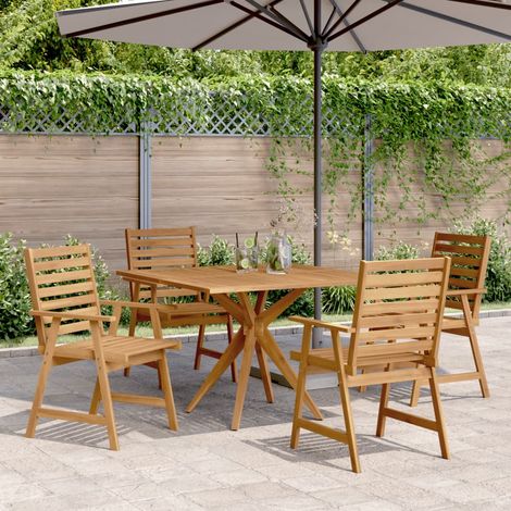 vidaXL 5 Piece Garden Dining Set Solid Wood Acacia (1/5)