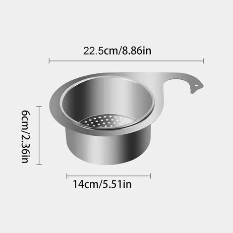 Panier égouttoir multifonctionnel en acier inoxydable, crépine d'angle for évier de cuisine, filtre Swan Pour Laver et Filtrer les Aliments Dans la Cuisine (1/5)