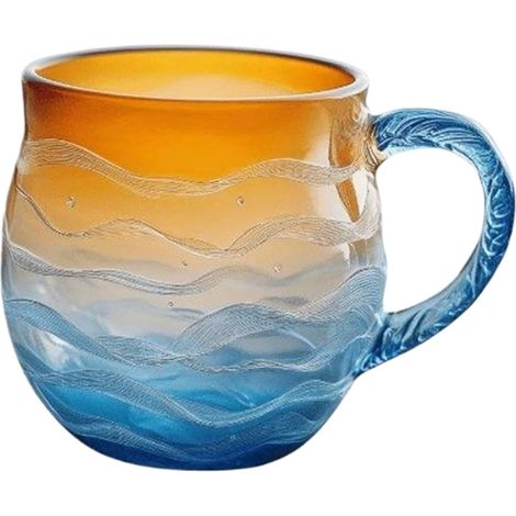 Mugs À Café Bouteille d'eau en résine, Tasse avec , Art coucher de sur mer  Mug à Café Pour La Maison La Cuisine Le Bureau Adultes Femmes Hommes Et Les (1/5)