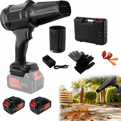 Mini souffleur de feuilles sans fil avec 2 batteries de 3000 mAh pour voiture  Moteur sans balais 30 000 tr/min, souffleur turbo sans fil pour enlever la poussière, les feuilles, l'eau, la neige (1/5)