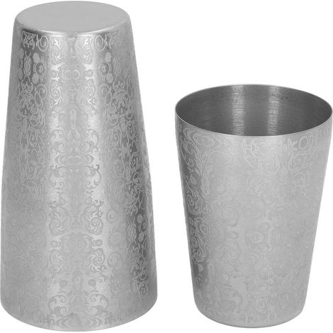 Boston Shaker Set Cocktailshaker, graviertes Design, Edelstahl 304, für Barkeeper (1/5)