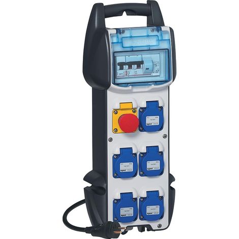 Coffret de chantier P17 IP44 env. IK 10 16A 250V 5 prises + cordon