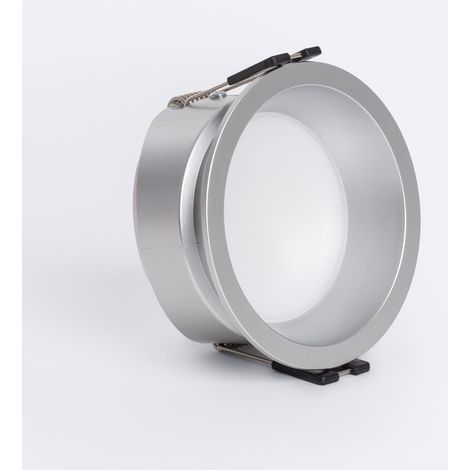 Portafaretto Downlight Conico IP65 Lampadina LED GU10 / GU5.3 Foro Ø75 mm   Argento