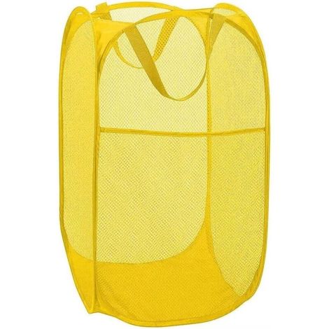 Panier à linge pliable, très grand panier à linge pour le linge sale, panier à linge en filet, design simple (1/5)