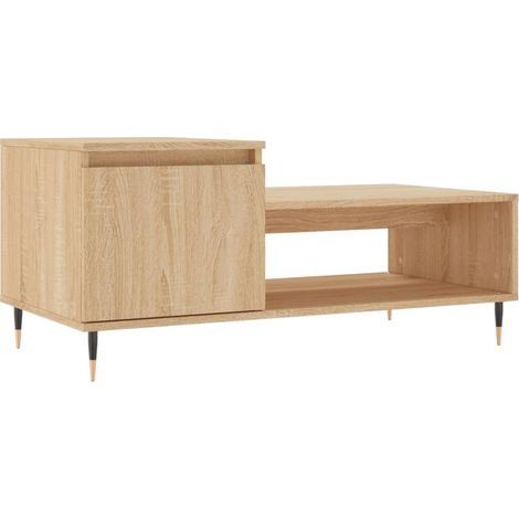 Maison Exclusive - Couchtisch Sonoma-Eiche 100x50x45 cm Holzwerks (1/5)